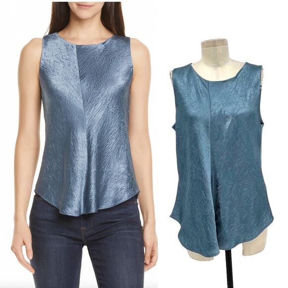 Vince Blue Sleeveless Top - Picture 1 of 11